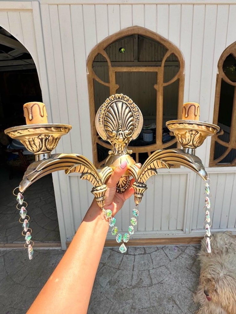 3 ADET ANTİKA APLİK BRONZ HOLOGRAM TAŞLI - 2