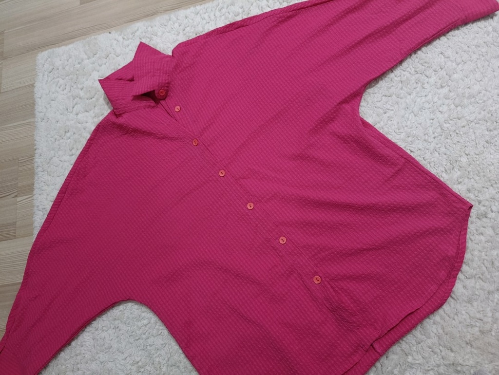 pembe kadın dirsek kol gömlek - 2