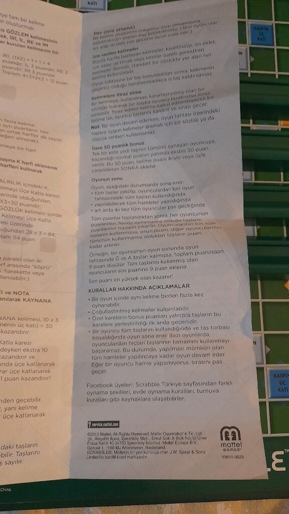SCRABBLE ORJINAL KELİME OYUNU TÜRKÇE - 5