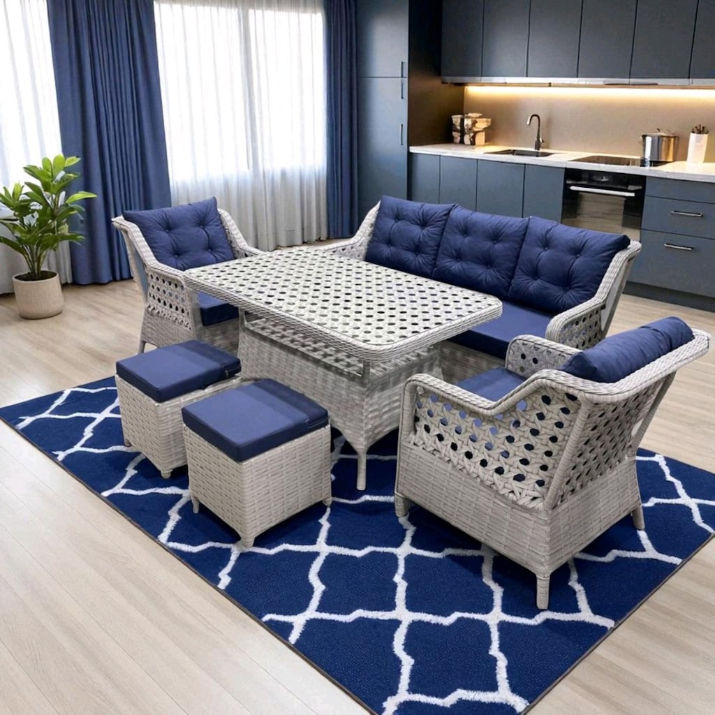 bahçe balkon mobilyasi, rattan koltuk takımı, teras mobilyası - 3
