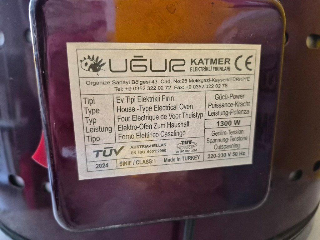 Uğur Katmer Çift Katlı Davul Fırın 1300W – 2024 - 4