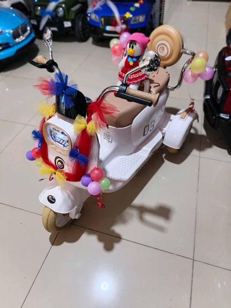 (YENİ ÜRÜN)2 KİŞİLİK VESPA KUMANDALI&MANUEL AKÜLÜ ARABA SCOOTER - 2