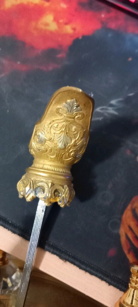 eski antika bronz şamdan - 9