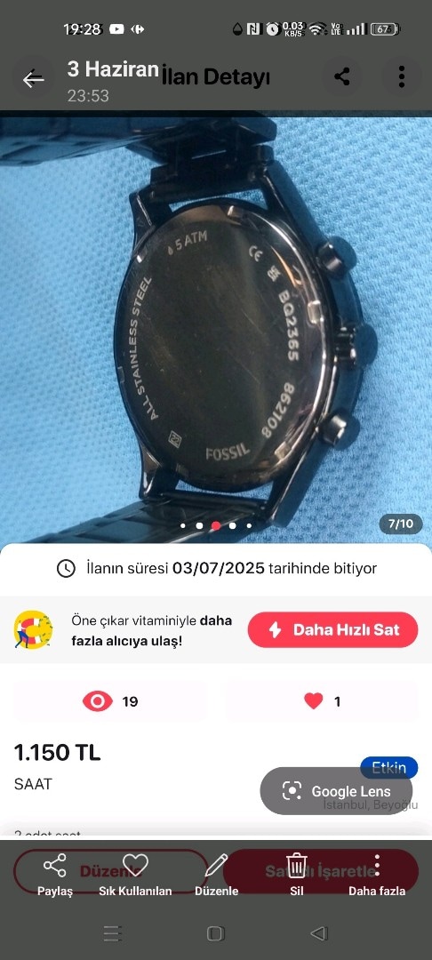 FOSSİL orijinal saat - 5