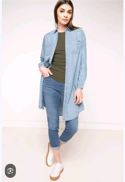 Defacto tencel kumaş Denim Tunik elbise