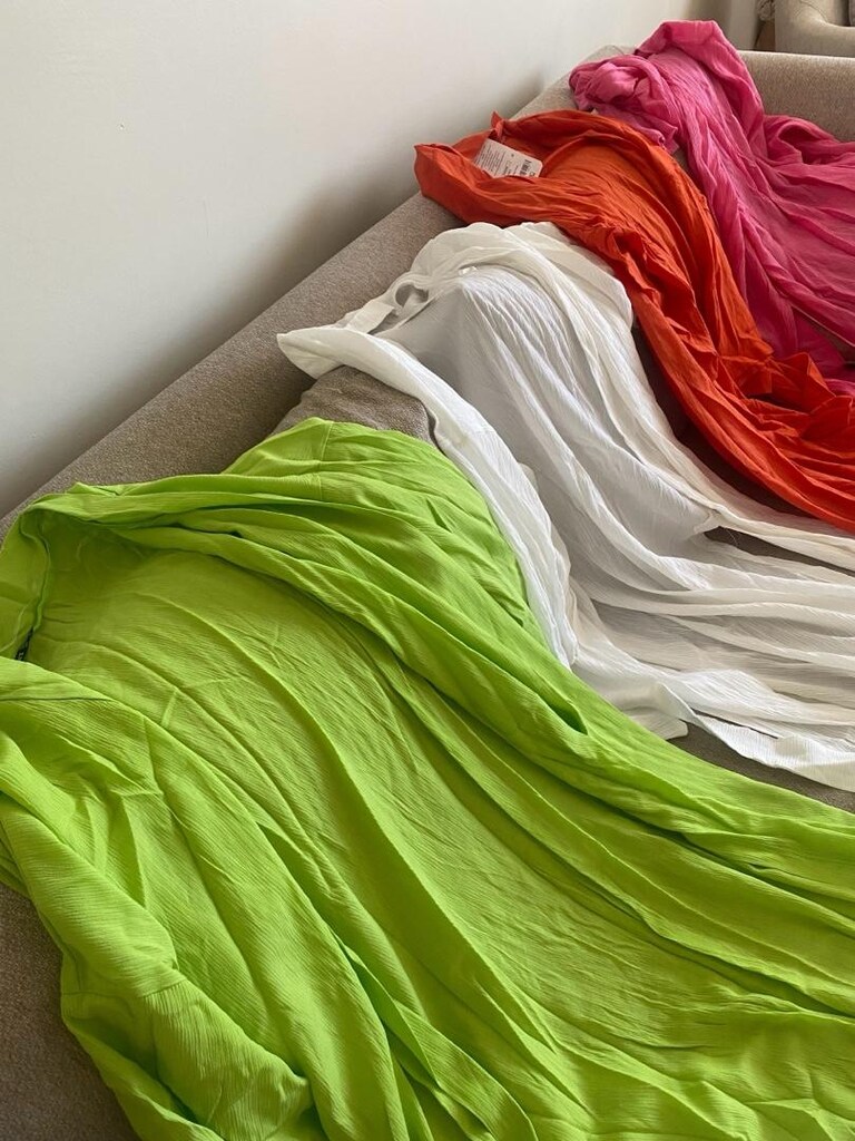 FIRSAT ! Sezon sonu. 4’lü Set / Tekli Yazlık İnce Dökümlü Uzun Kimono - 2