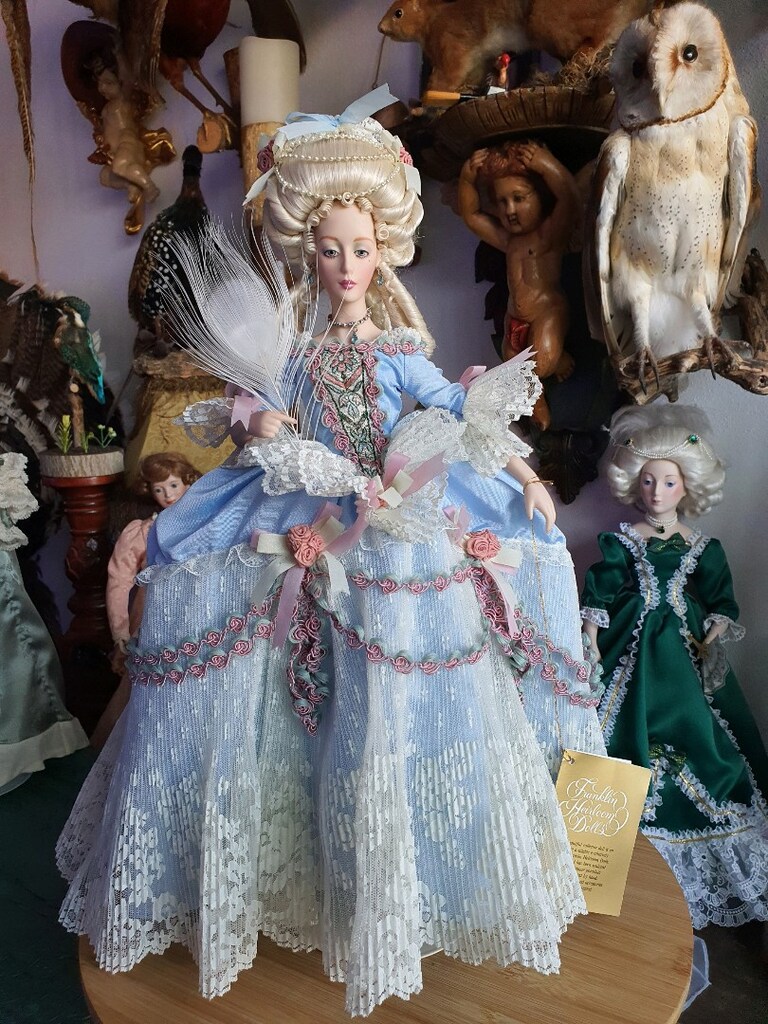 Marie Antoinette porselen bebek damgalı vintage - 17