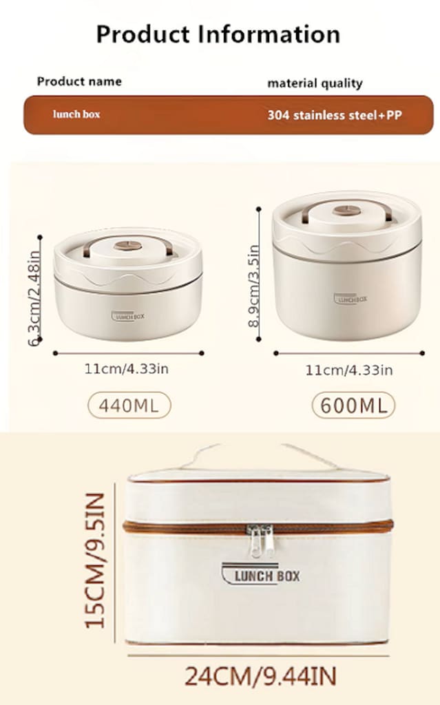 Termo Yalıtımlı Yiyecek Saklama Kabı Seti - Lunch Box 4’lü set - 14
