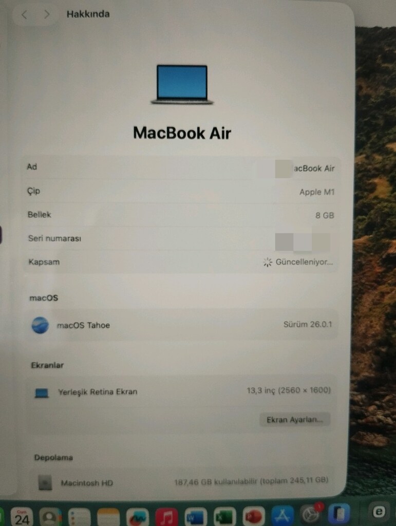 Apple Macbook Air M1 8gb 256 GB Dizüstü - 8