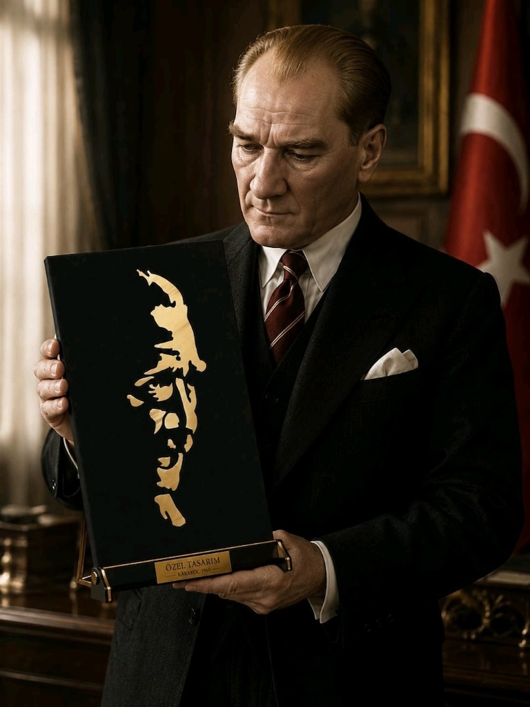 Atatürk Portreli Özel Tasarım Tablo - 4