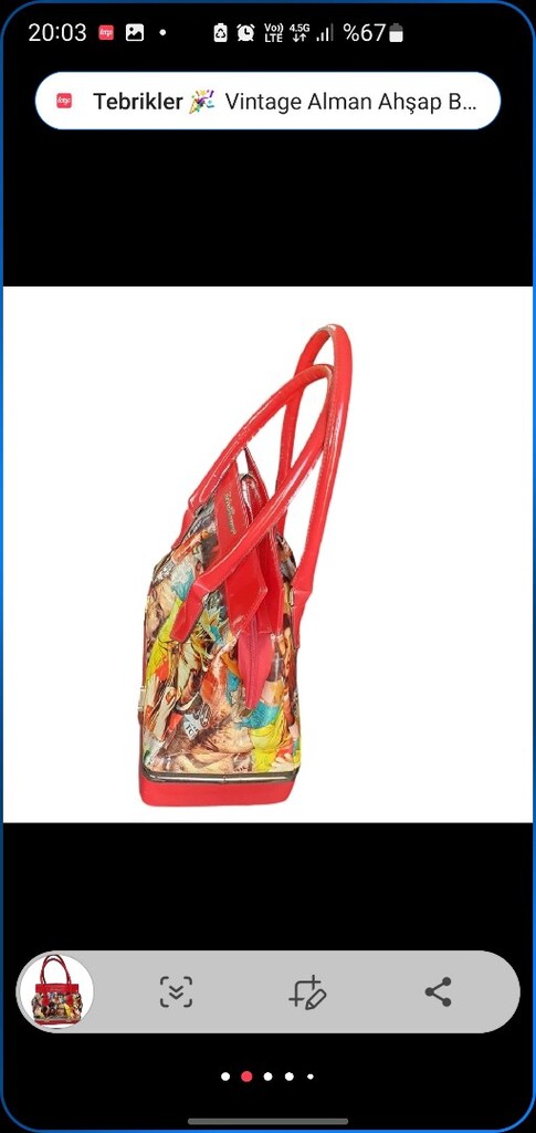 Vintage İtalyan Salvatore Ferragamo Kol Çantası - 2