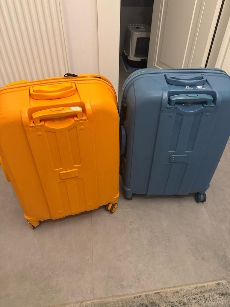 2 adet renkli büyük valiz/ bavul - 3