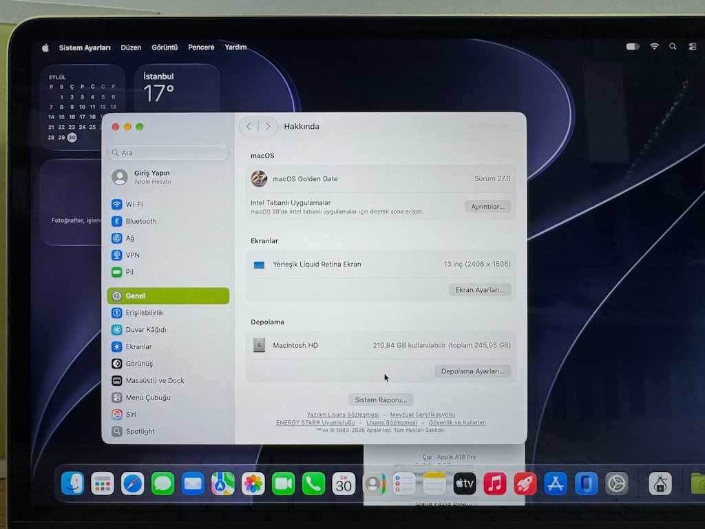 APPLE MACBOOK NEO 8 GB 256 GB LAPTOP GARANTİLİ - 8