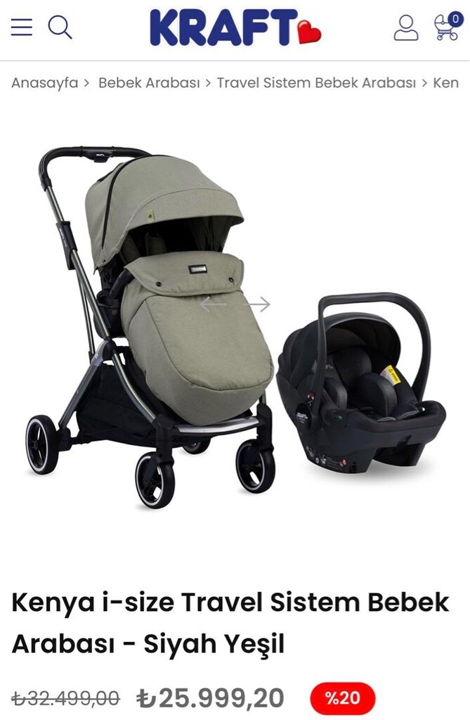 Kraft Kenya Travel sistem bebek arabası + puset - 3