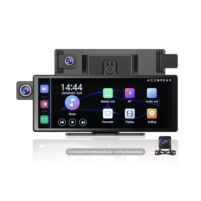Kablosuz CarPlay 3 Kameralı 1080P Dokunmatik Araç Multimedya Sistemi