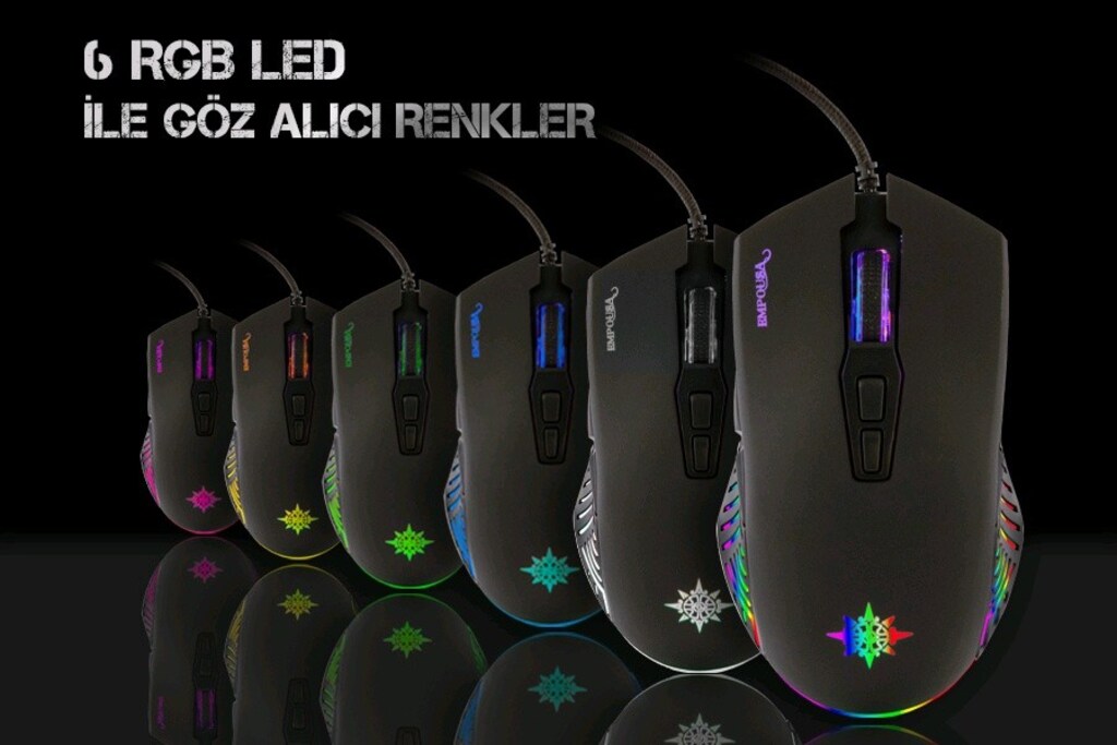 Inca EMPOUSA RGB 6400 DPI Oyuncu Mouse Gaming - 12
