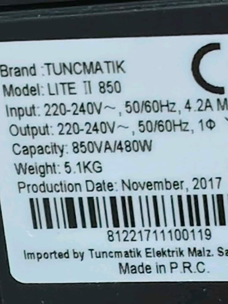 850 volamper 480 watt UPS güç kaynağı aküsüz olarak veriyorum - 6