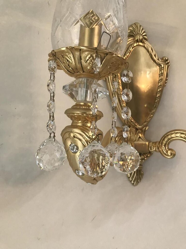 Özkristal Avize Döküm Pirinç Kristal Aplik - 10