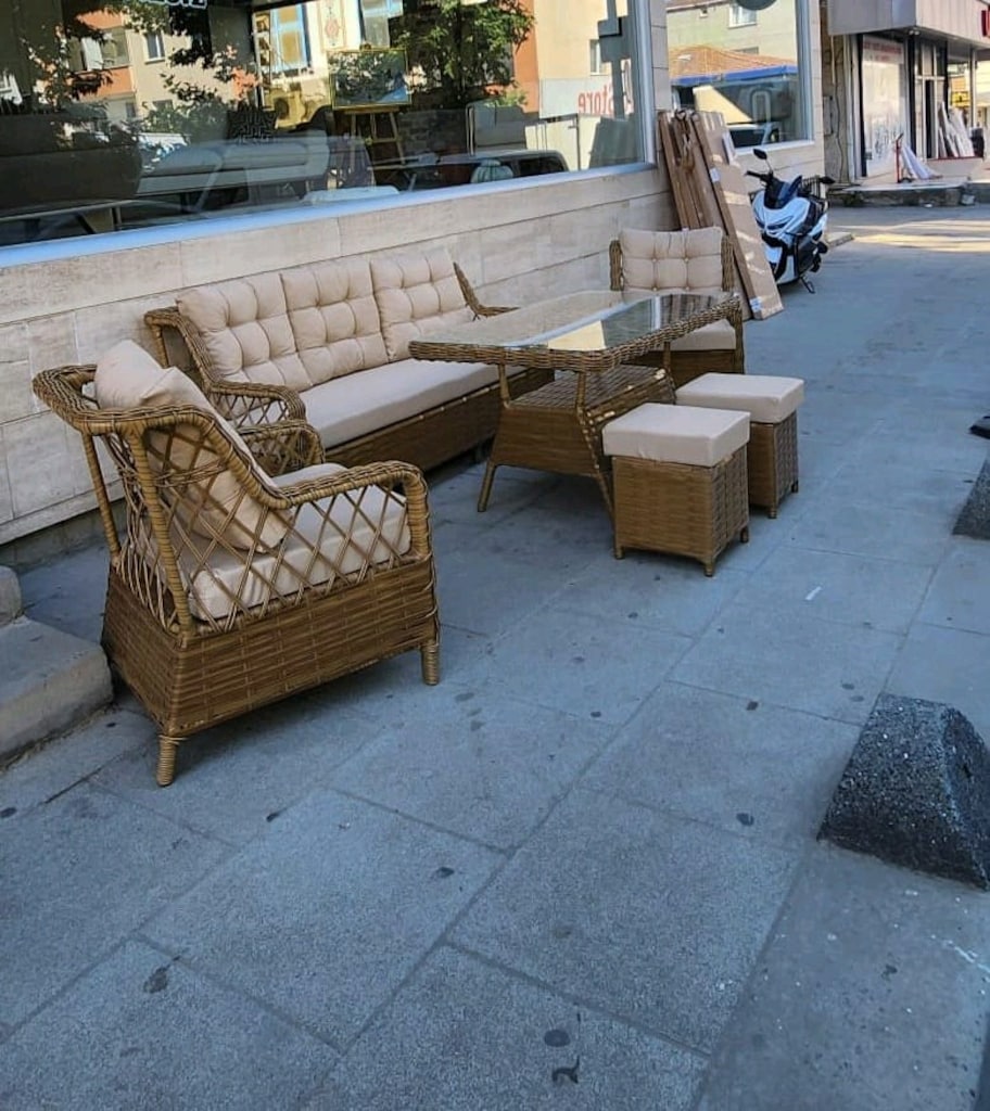 balkon mobilyasi, bahçe mobilyası, rattan koltuk takımı - 6