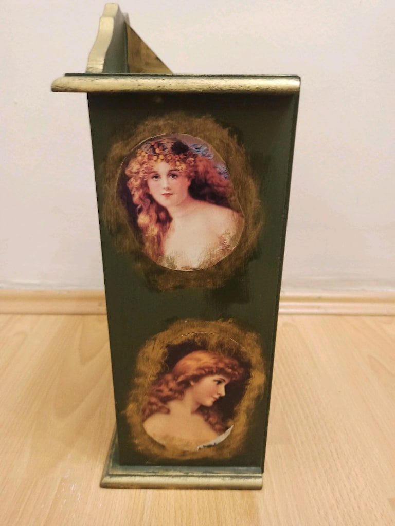 Vintage Üç Çekmeceli Ahşap Kutu - 3