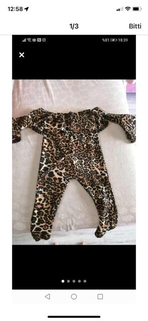 Kız çocuk leopar tulum.