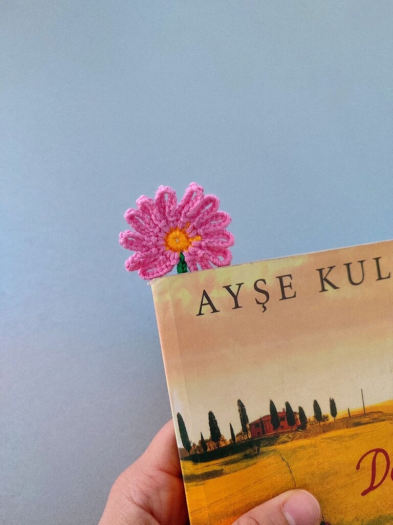 Püsküllü Çiçek Kitap Ayracı - 4