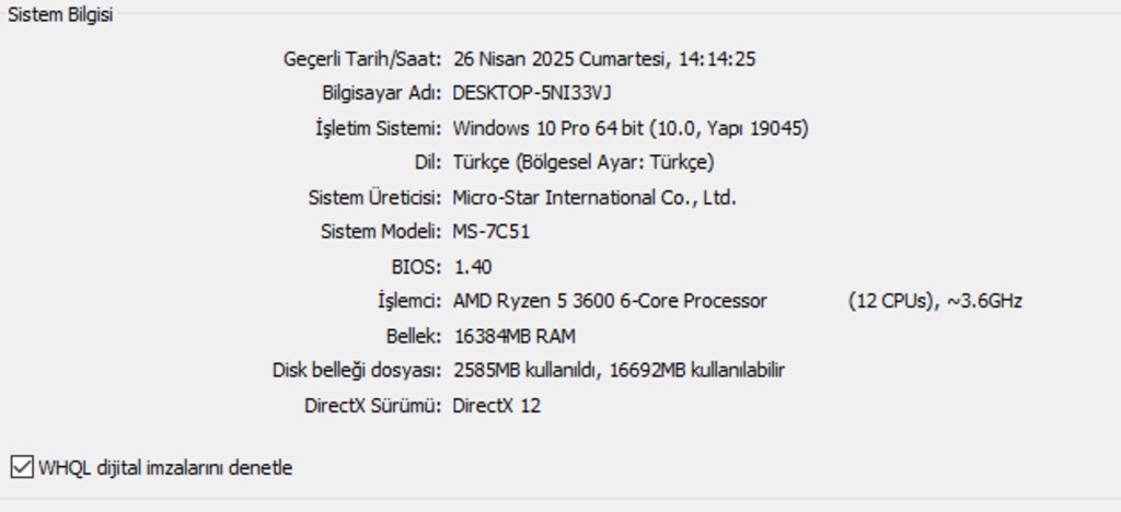 GTX1660 SUPER E.K/RYZEN 5 3600 İŞLEMCİ/16GB RAM/512 SSD - 8