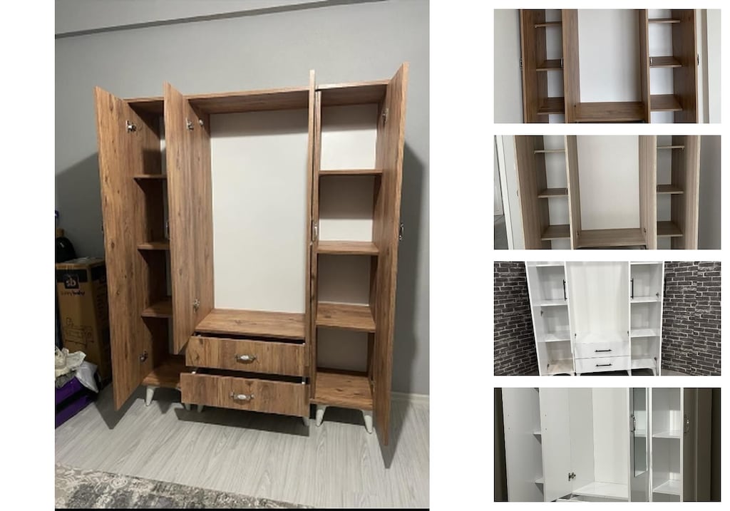 4 kapaklı elbise dolabı rhknpvinhe - 3