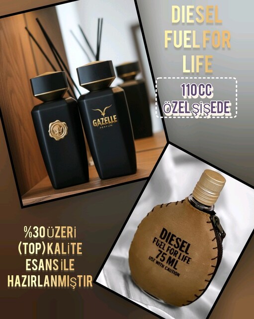 Dizel Fuel For Life 110 CC Top Kalite Erkek parfüm