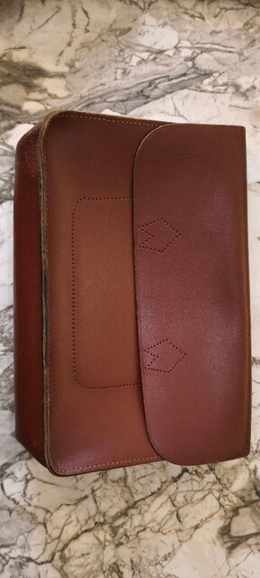 Hakiki Deri Evrak / Laptop Çantası Vintage Kahverengi