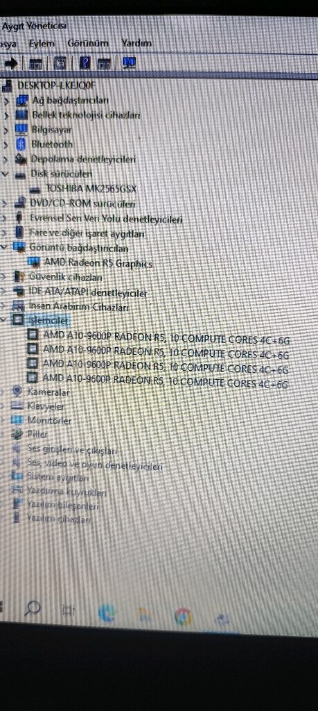 laptopAMD A10 9600p 4 GB ram 250 GB harddisk i5 6. nesi ile eş değer - 3