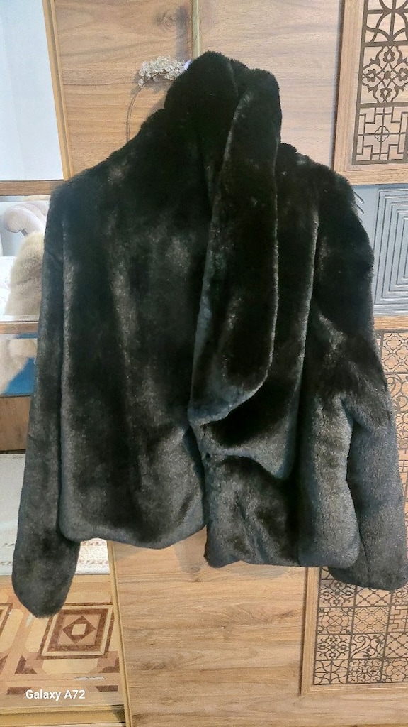 Peluş Kürklü mont Kadın - 5