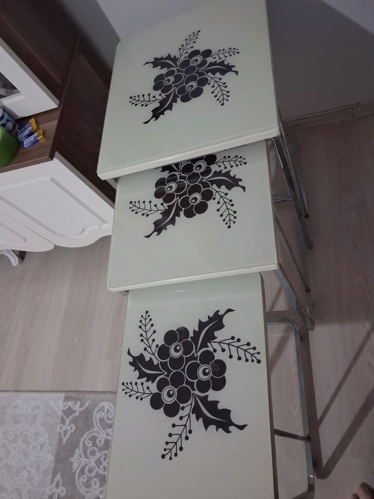 3 lü sehpa takımı tekerlekli - 2