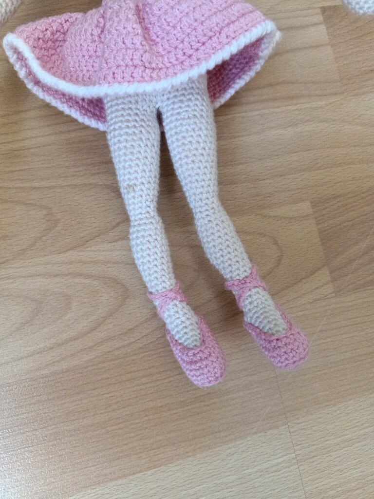 Pembe Tüllü Amigurumi Balerin Bebek - 3
