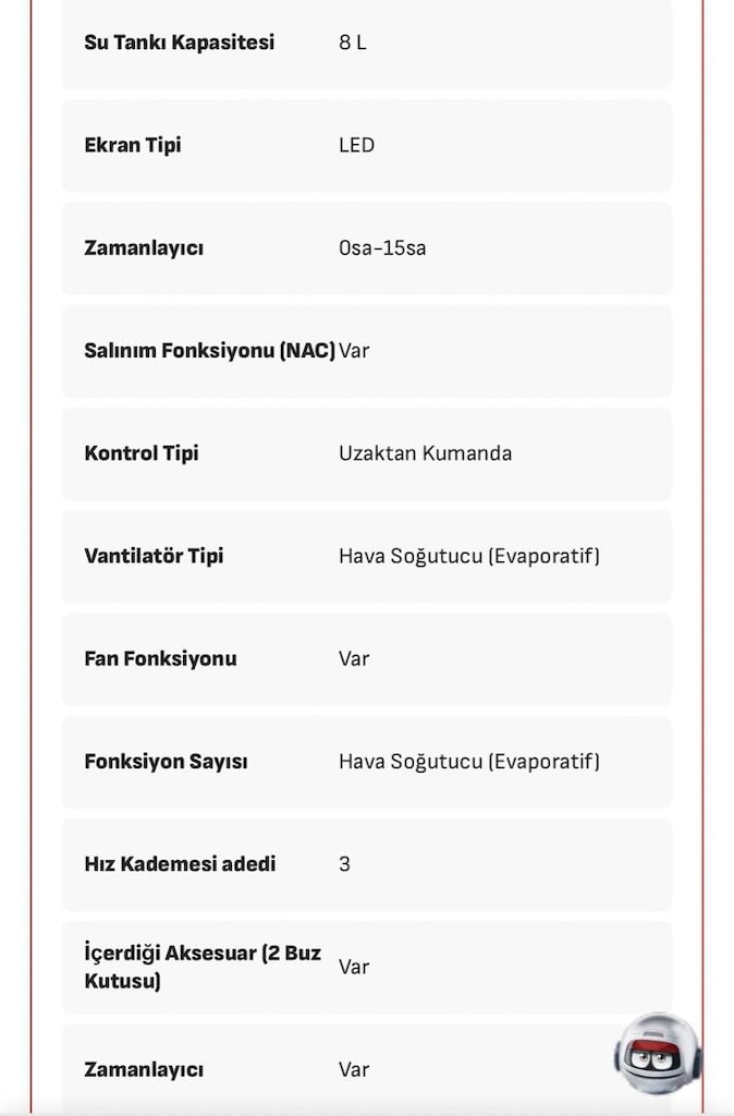 Arçelik AC 6030 Hava Soğutucu - 6