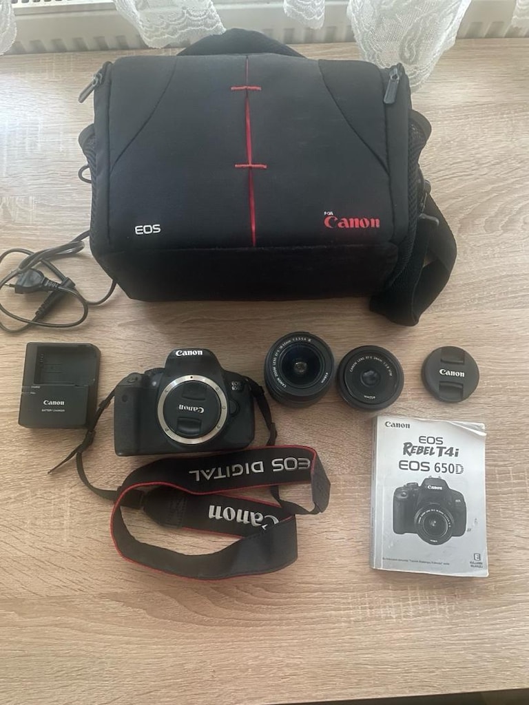 temiz Canon eos 650d +lensleri ve çanta seti full - 2