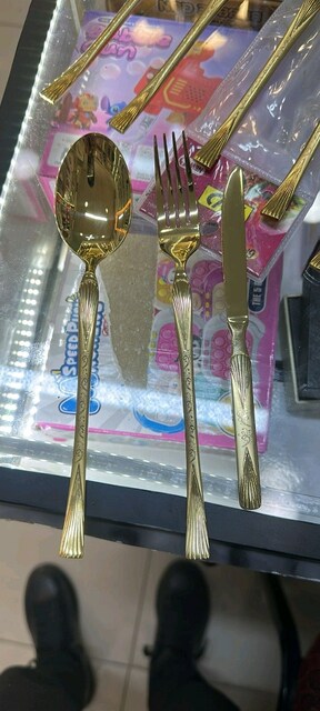 Titanyum gold yemek kaşığı (18)