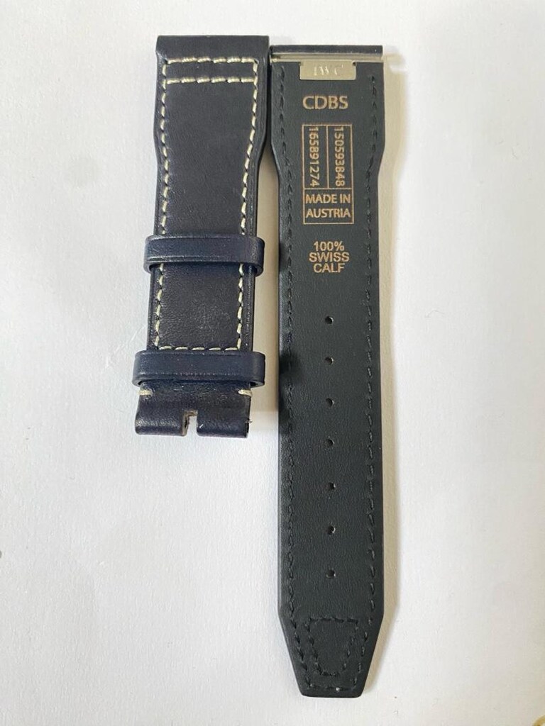 IWC siyah deri kordon kolay tak çıkart 21 mm - 3