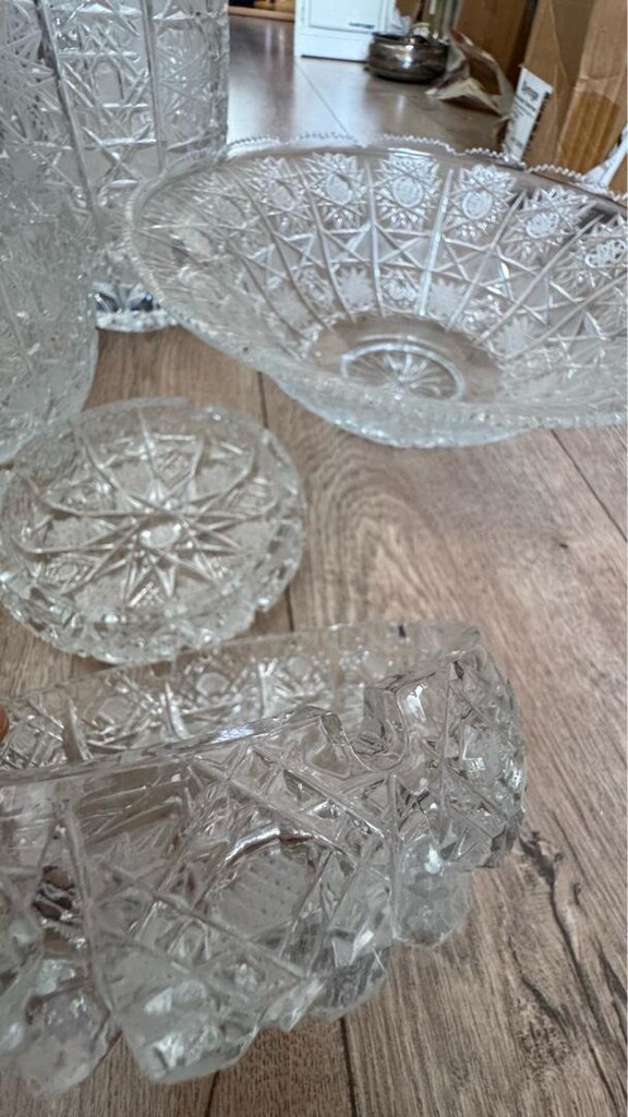 7 Parça Kesme Kristal Salon & Konsol Seti - 2