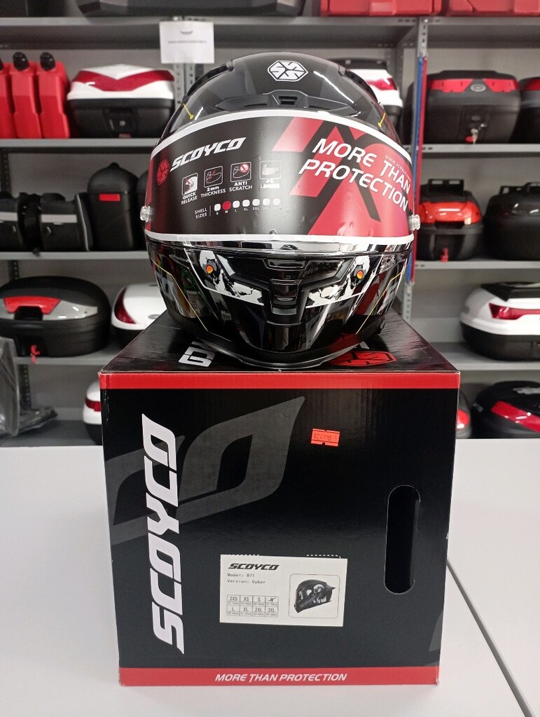Scoyco Cyber Kapalı Kask Ayna Vizörlü - 2