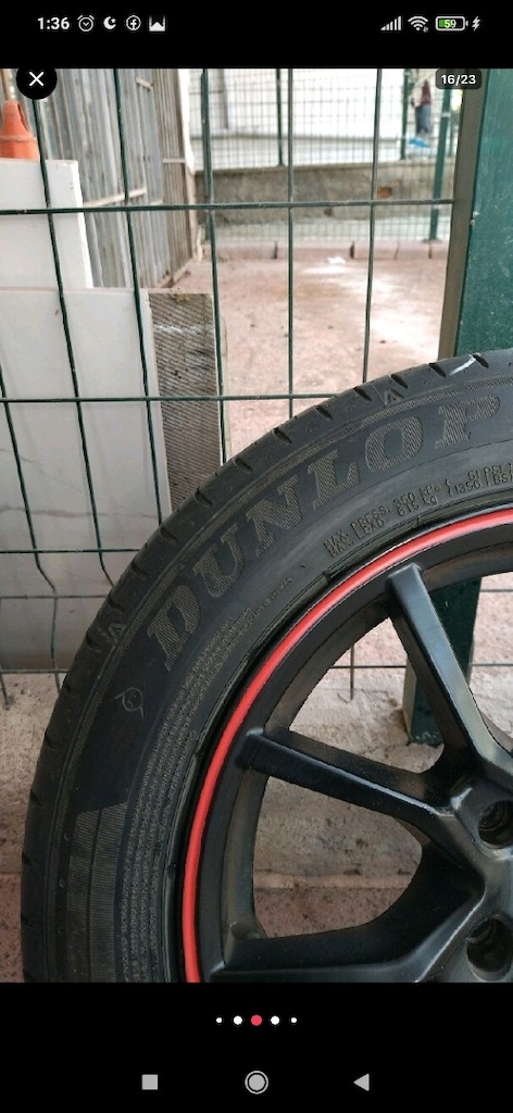 İCON ÇELİK JANT LASTİK 5X114.3 DUNLOP 2021 yazlık lastik temiz - 4