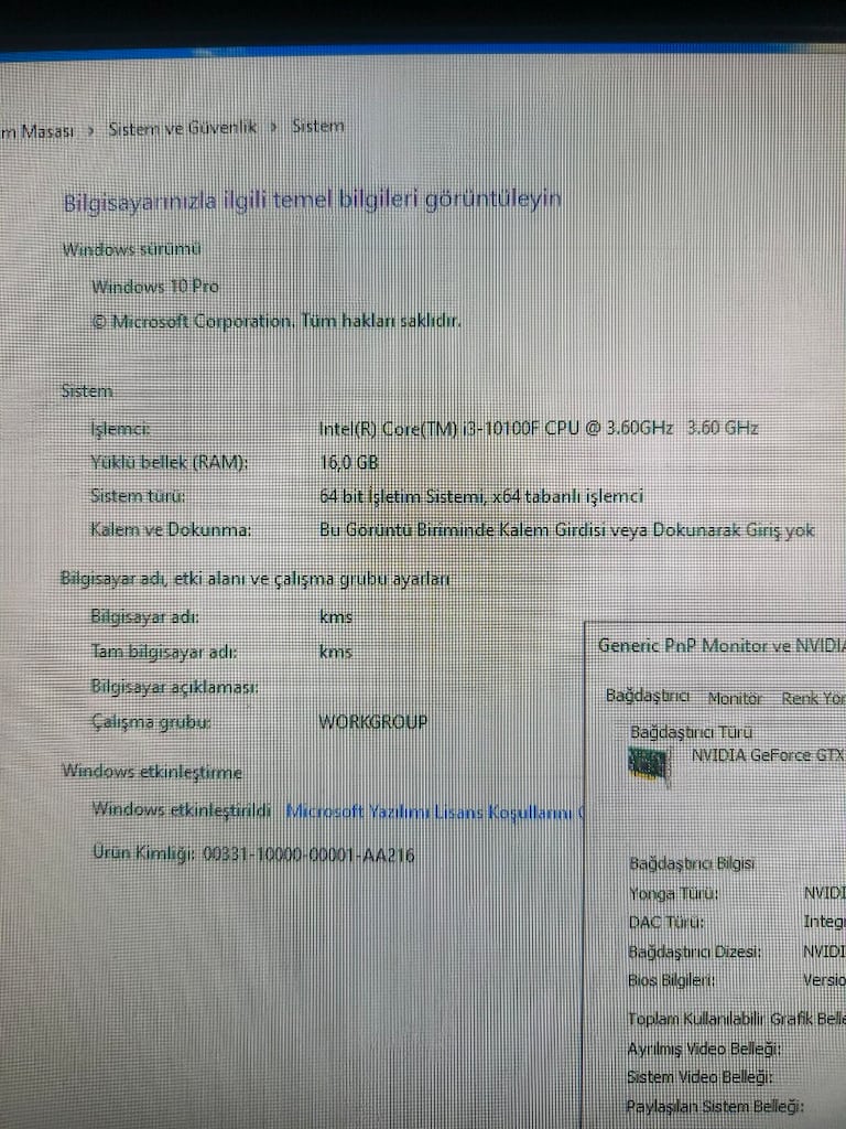 i3-10100F / GTX 1650 4GB / 16GB DDR4 /120gb SSD + 500gb HDD - TAKASLI - 3