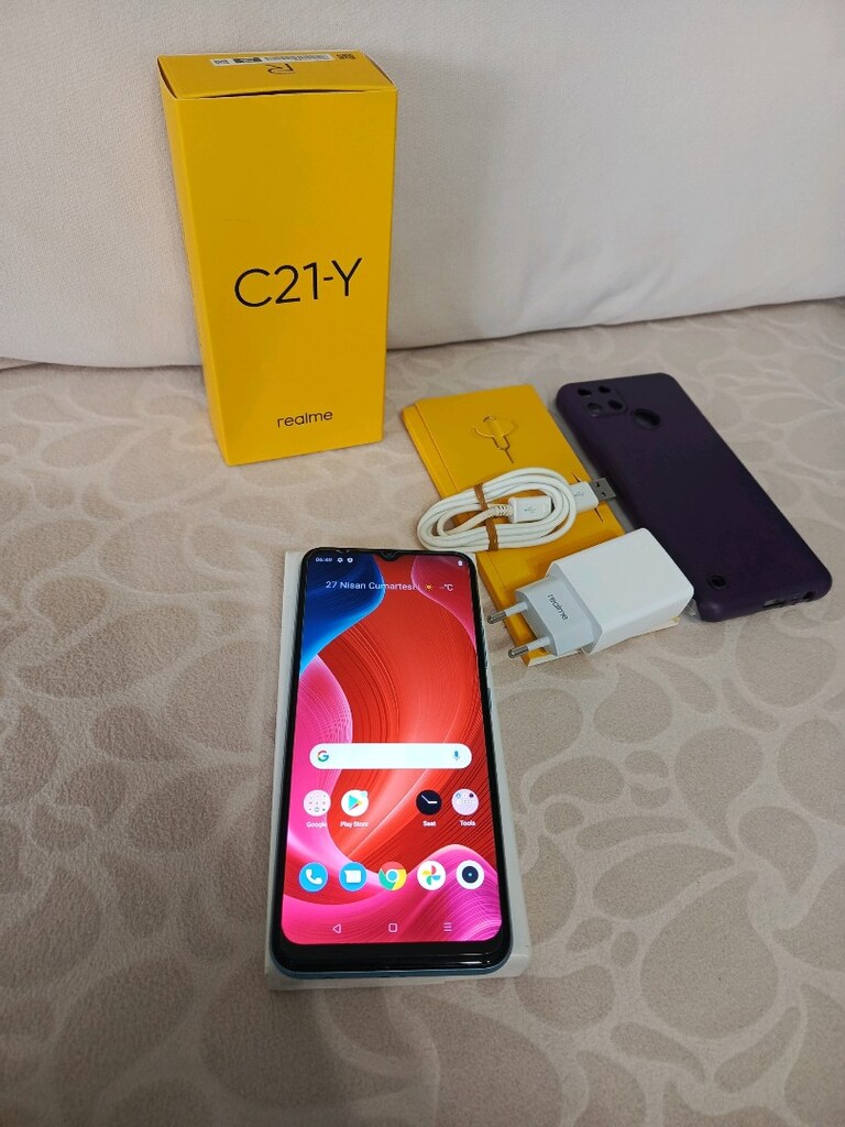 Realme C21 Y 64 GB hafıza 4 Ram sıfır ayarında telefon - 6