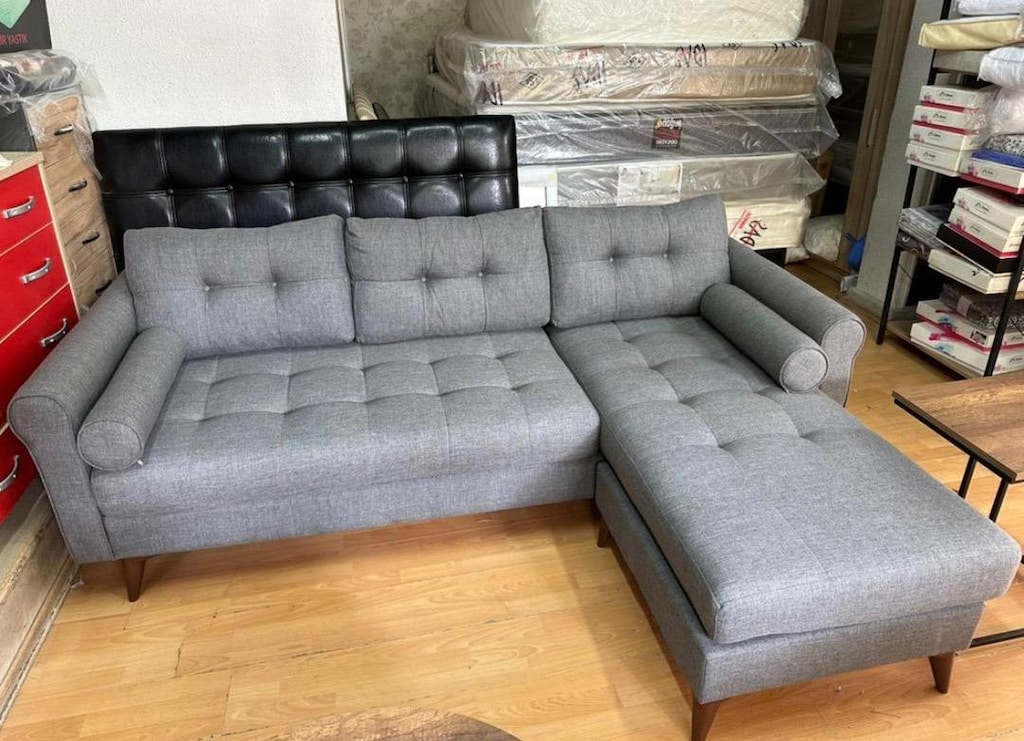 Sıfır.. Açilabilir Yataklı Milano L Köşe Koltuk Takımı - 4