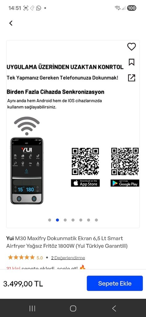 YUİ MARKA AİR FRYER - 8