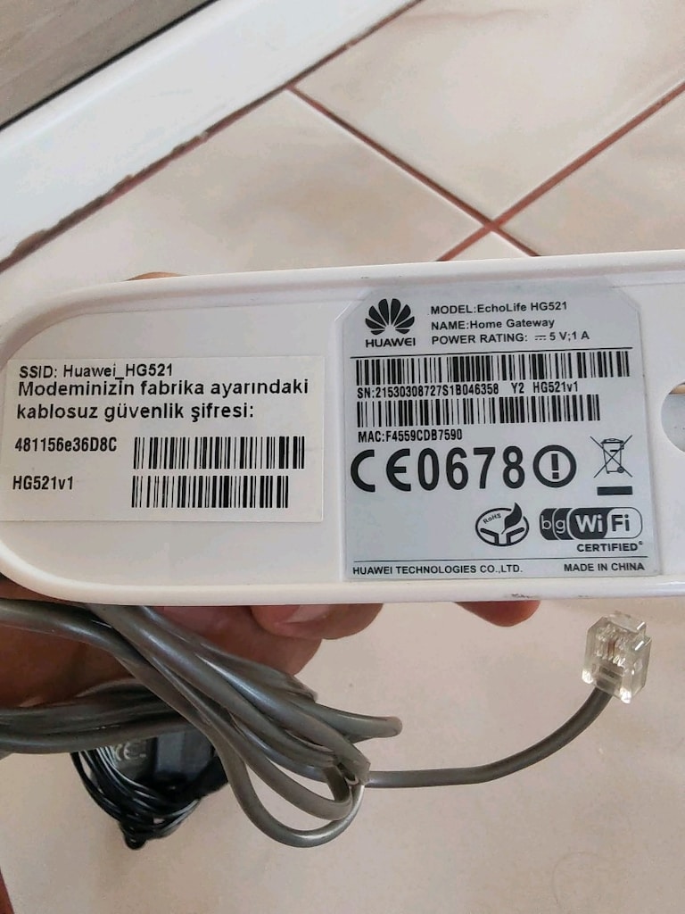 Huawei EchoLife HG521 modem sıfır ayarında sorunsuz son 300tl - 3