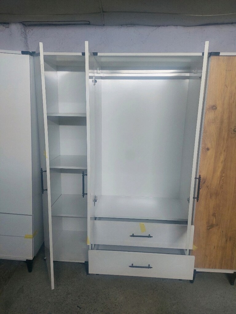 sıfır 3 kapaklı elbise dolabı kendi imalatımız - 2