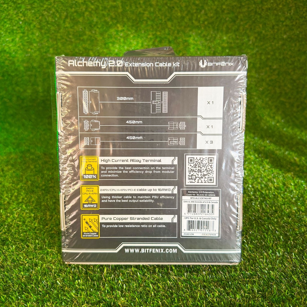 BitFenix Alchemy 2.0 Siyah-Yeşil Sleeved Uzatma Kablosu Kiti - 2