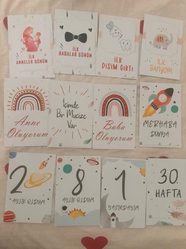 hamile bebek anı kartları - 2