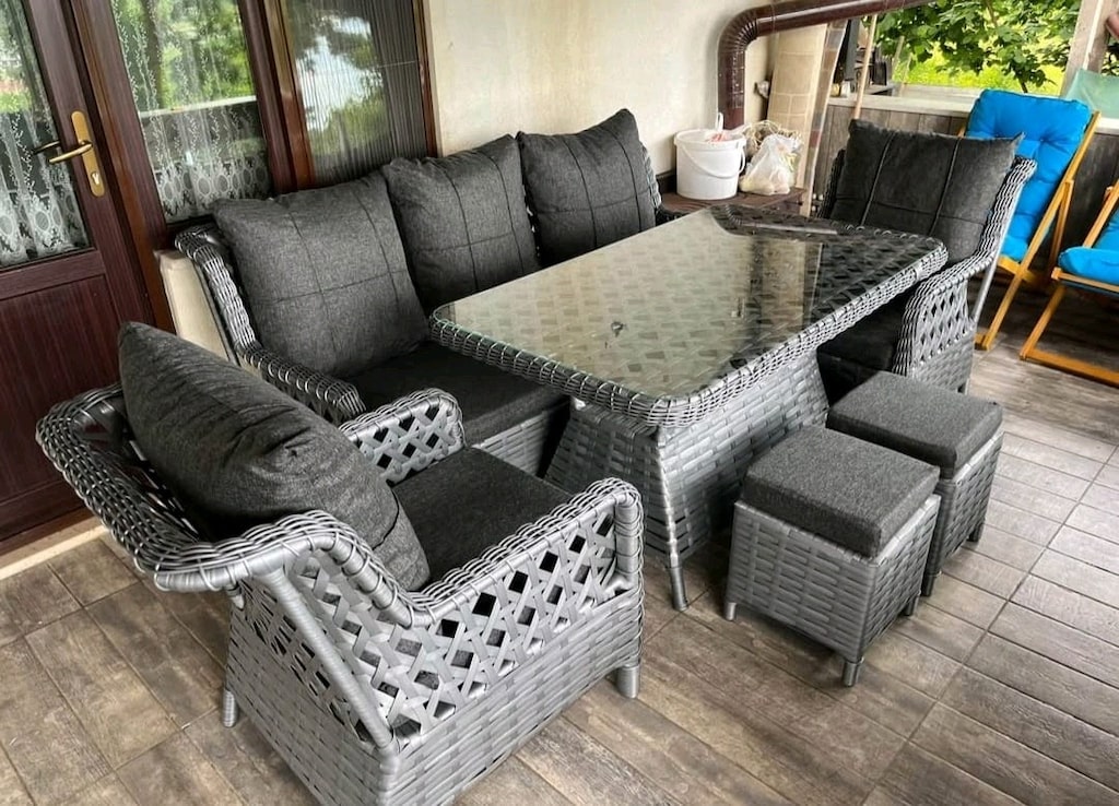 bahçe balkon mobilyasi, rattan koltuk takımı, teras mobilyası - 5
